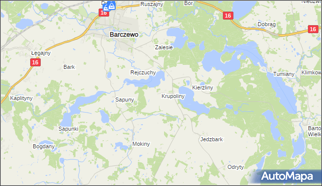 mapa Krupoliny, Krupoliny na mapie Targeo