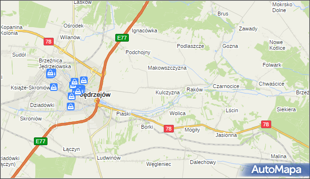 mapa Kulczyzna, Kulczyzna na mapie Targeo