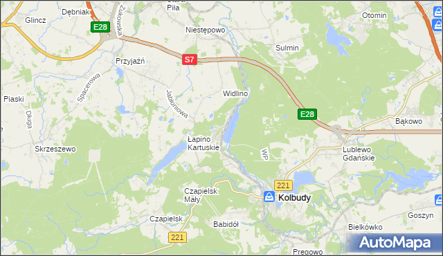 mapa Łapino, Łapino na mapie Targeo