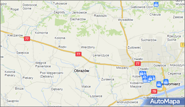 mapa Lenarczyce, Lenarczyce na mapie Targeo