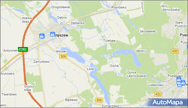 mapa Łódź Leśniczówka, Łódź Leśniczówka na mapie Targeo