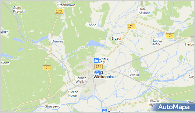 mapa Łokacz Mały, Łokacz Mały na mapie Targeo