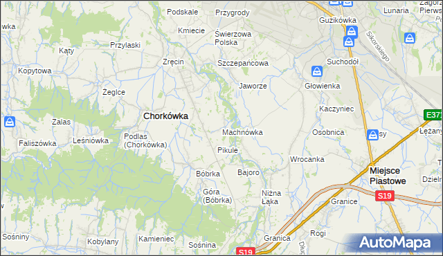 mapa Machnówka, Machnówka na mapie Targeo