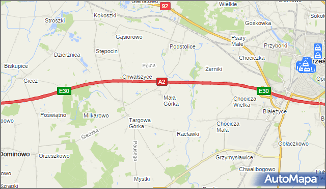 mapa Mała Górka, Mała Górka na mapie Targeo