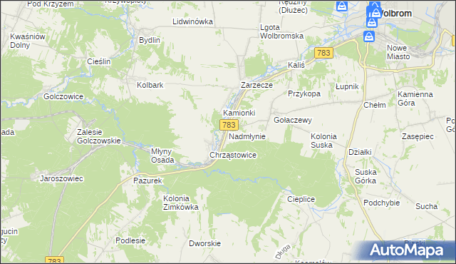 mapa Nadmłynie, Nadmłynie na mapie Targeo