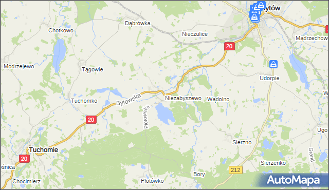 mapa Niezabyszewo, Niezabyszewo na mapie Targeo
