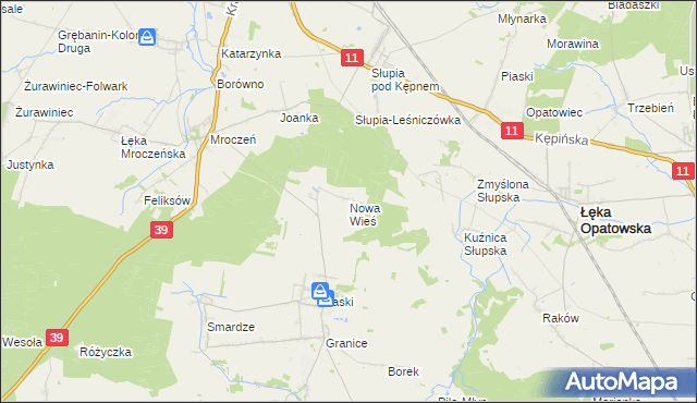 mapa Nowa Wieś gmina Trzcinica, Nowa Wieś gmina Trzcinica na mapie Targeo