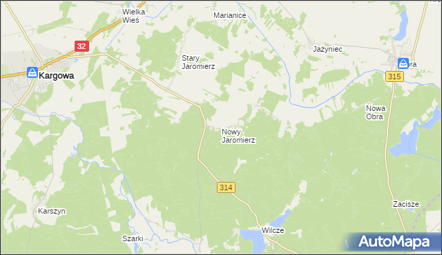 mapa Nowy Jaromierz, Nowy Jaromierz na mapie Targeo