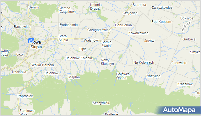 mapa Nowy Skoszyn, Nowy Skoszyn na mapie Targeo