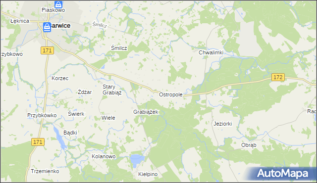 mapa Ostropole, Ostropole na mapie Targeo