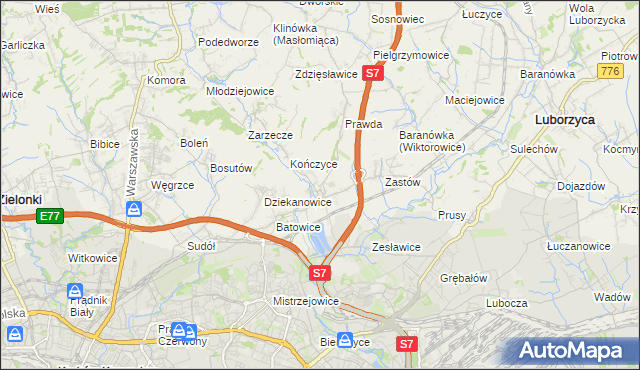 mapa Raciborowice gmina Michałowice, Raciborowice gmina Michałowice na mapie Targeo