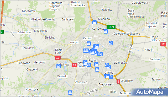mapa Radomia, Radom na mapie Targeo