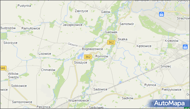 mapa Romnów, Romnów na mapie Targeo