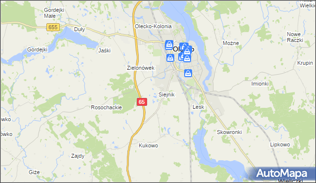 mapa Siejnik, Siejnik na mapie Targeo