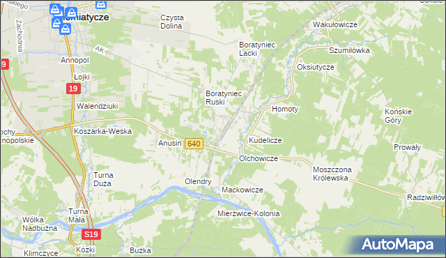 mapa Siemiatycze-Stacja, Siemiatycze-Stacja na mapie Targeo