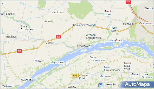 mapa Smoszewo, Smoszewo na mapie Targeo