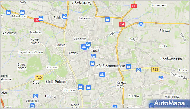 mapa Śródmieście gmina Łódź, Śródmieście gmina Łódź na mapie Targeo