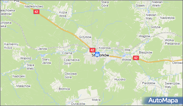 mapa Stąporków, Stąporków na mapie Targeo