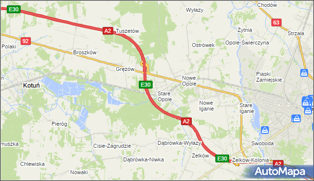 mapa Stare Opole, Stare Opole na mapie Targeo