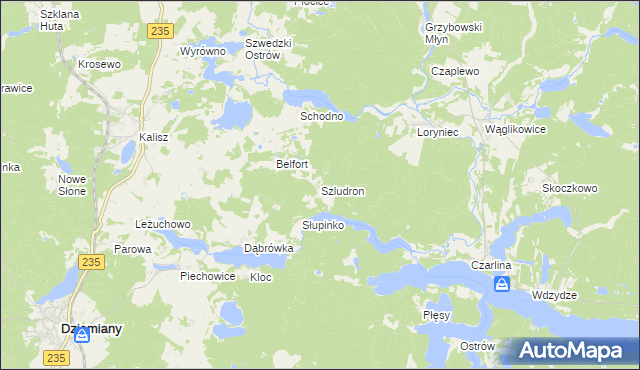 mapa Szludron, Szludron na mapie Targeo