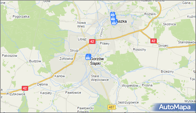 mapa Szyszków gmina Praszka, Szyszków gmina Praszka na mapie Targeo