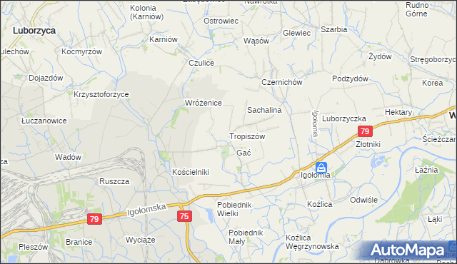 mapa Tropiszów, Tropiszów na mapie Targeo