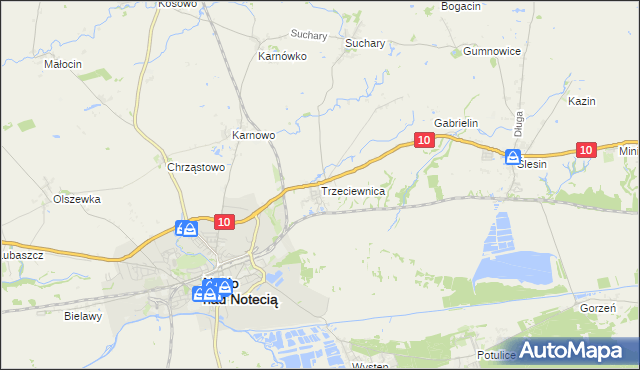 mapa Trzeciewnica, Trzeciewnica na mapie Targeo