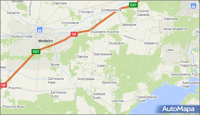 mapa Węgrzynów gmina Wolbórz, Węgrzynów gmina Wolbórz na mapie Targeo