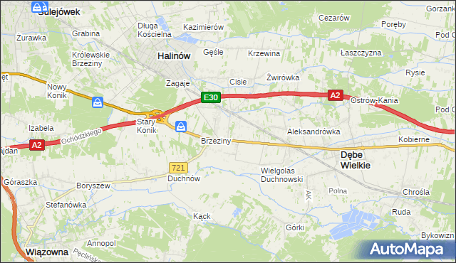 mapa Wielgolas Brzeziński, Wielgolas Brzeziński na mapie Targeo