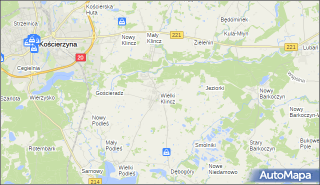 mapa Wielki Klincz, Wielki Klincz na mapie Targeo