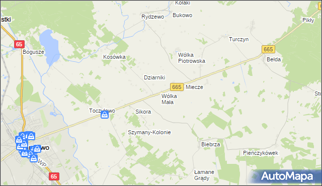 mapa Wólka Mała gmina Rajgród, Wólka Mała gmina Rajgród na mapie Targeo