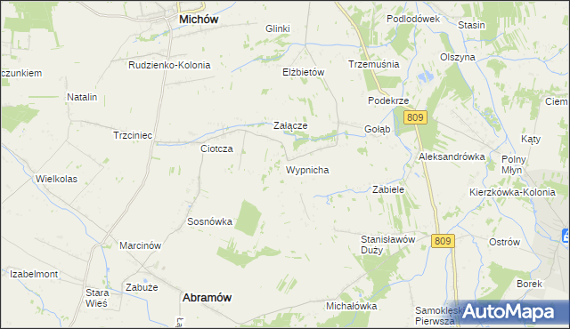 mapa Wypnicha, Wypnicha na mapie Targeo