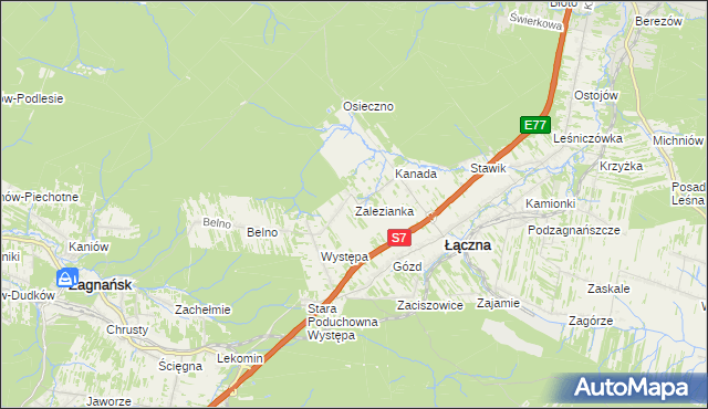 mapa Zalezianka, Zalezianka na mapie Targeo