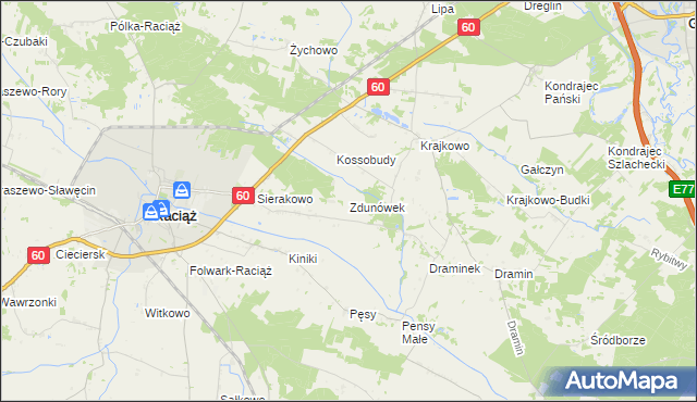 mapa Zdunówek, Zdunówek na mapie Targeo