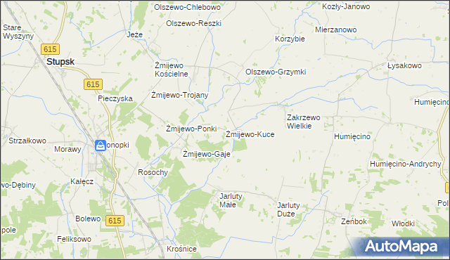 mapa Żmijewo-Kuce, Żmijewo-Kuce na mapie Targeo