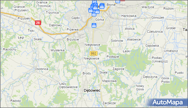 mapa Żółków gmina Jasło, Żółków gmina Jasło na mapie Targeo