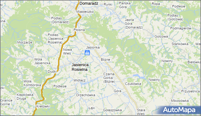 mapa Blizne, Blizne na mapie Targeo