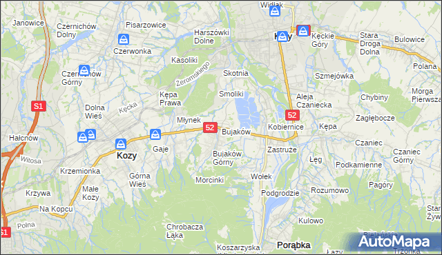 mapa Bujaków, Bujaków na mapie Targeo