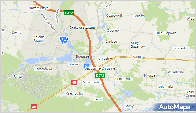 mapa Chrustne, Chrustne na mapie Targeo