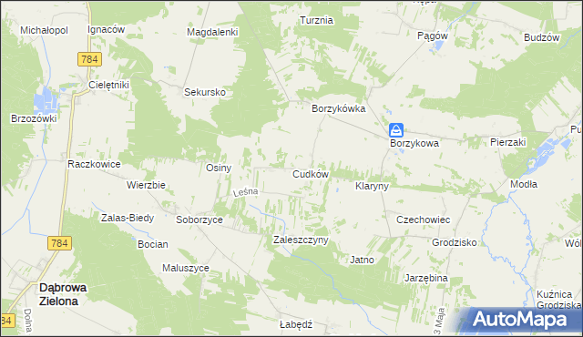 mapa Cudków, Cudków na mapie Targeo