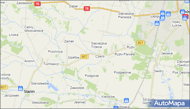 mapa Czerśl, Czerśl na mapie Targeo