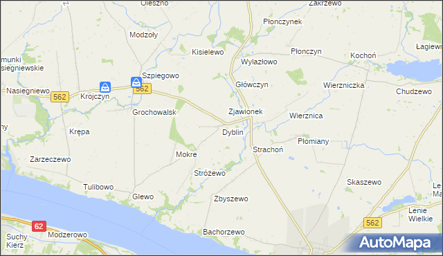 mapa Dyblin, Dyblin na mapie Targeo