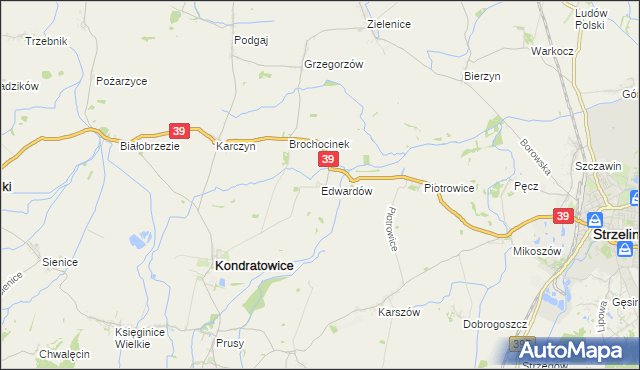 mapa Edwardów gmina Kondratowice, Edwardów gmina Kondratowice na mapie Targeo
