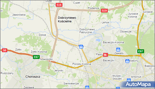mapa Fasty, Fasty na mapie Targeo
