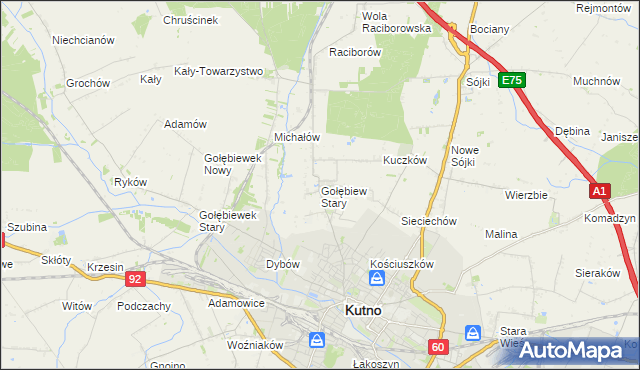 mapa Gołębiew Stary, Gołębiew Stary na mapie Targeo