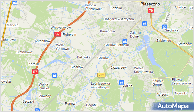 mapa Gołków, Gołków na mapie Targeo