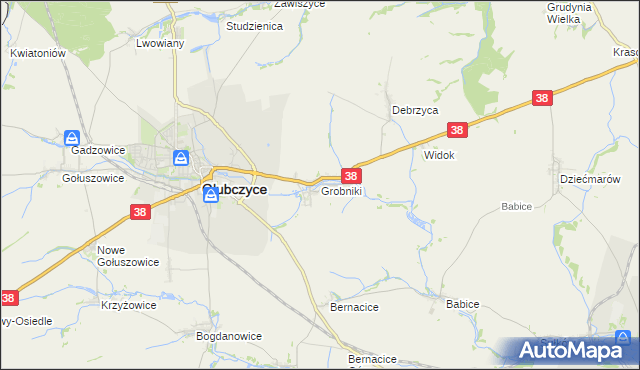 mapa Grobniki, Grobniki na mapie Targeo
