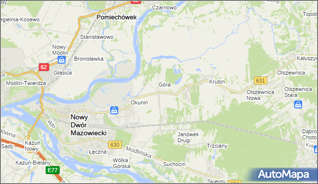 mapa Janówek Pierwszy, Janówek Pierwszy na mapie Targeo
