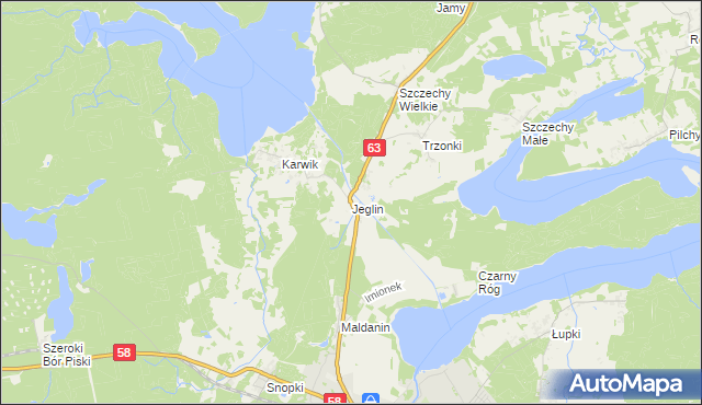 mapa Jeglin, Jeglin na mapie Targeo