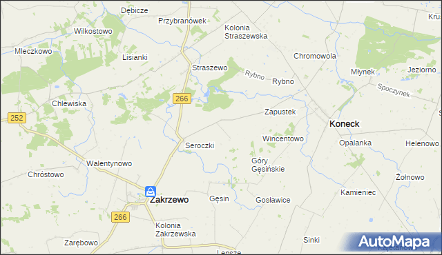 mapa Kolonia Serocka, Kolonia Serocka na mapie Targeo